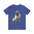 Loving Pug in Watercolor - Short Sleeve Tee Heather True Royal